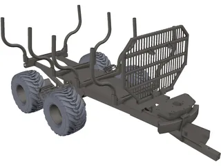 Logging Trailer 3D Model