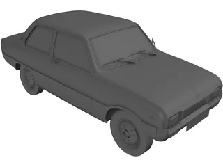 Mazda 1000 2-Door Sedan (1973) 3D Model