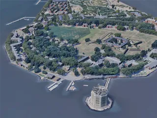 New York City, Governors Island, USA (2019) 3D Model