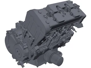 Honda CBR600 F4i Engine 3D Model