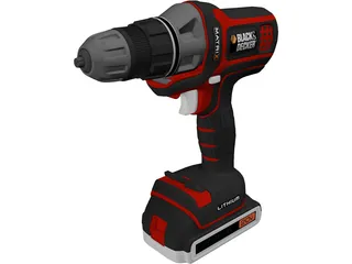 Drill Black and Decker 3D Model