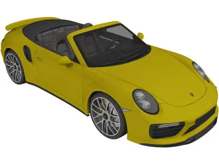 Porsche 911 Turbo S Convertible (2016) 3D Model