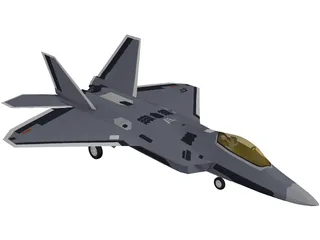 F-22A Raptor 3D Model