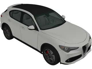 Alfa Romeo Stelvio Q4 (2017) 3D Model