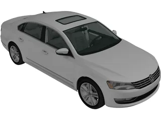 Volkswagen Passat B7 (2011) 3D Model