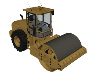 Soil Road Roller 3D Model