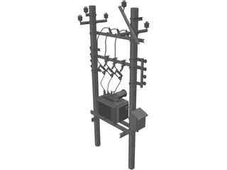 Electrical Transformator 3D Model