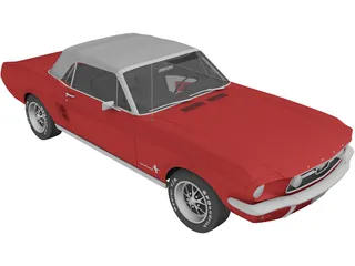 Ford Mustang Soft Top (1967) 3D Model