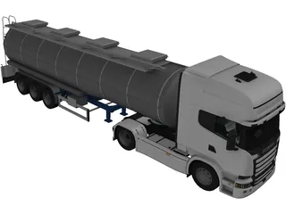 Scania R730 Tanker 3D Model