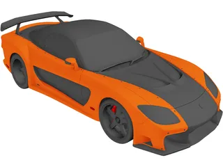 Mazda RX-7 Veilside 3D Model