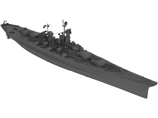 Montana Class Battleship 3D Model