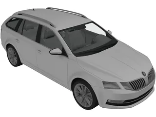 Skoda Octavia Combi (2017) 3D Model