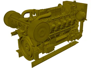 Caterpillar 3512 Generator Engine 3D Model