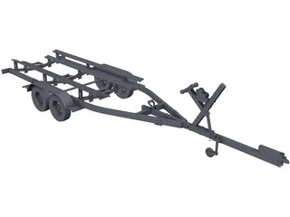 Boat Trailer 3D Model