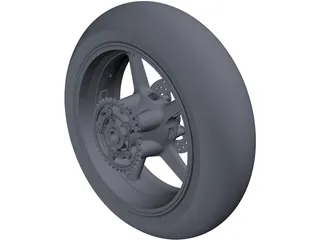 KTM RC8 Rear Wheel 3D Model