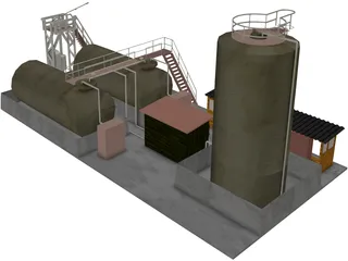 Petrol Factory 3D Model