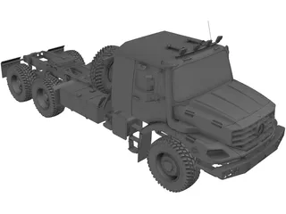 Mercedes-Benz Zetros 6x6 Truck 3D Model