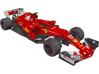 Ferrari SF70H F1 3D Model