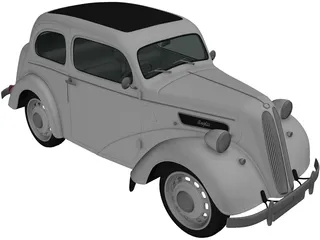 Ford Anglia E494A 2-door Saloon (1949) 3D Model