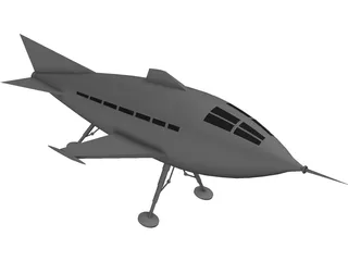 Pulp Starship 3D Model