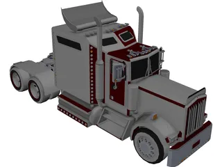 Peterbilt Semi Truck 3D Model