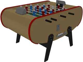 Foosball Table 3D Model