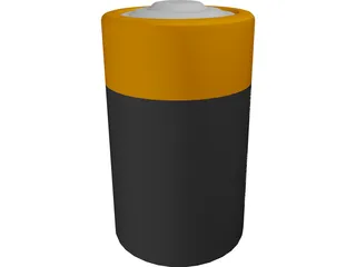 Duracell Battery 3D Model