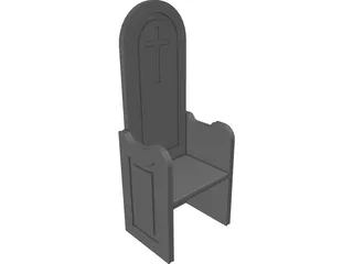 Church Chair 3D Model