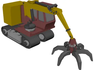 Car Wrecker Crane 3D Model