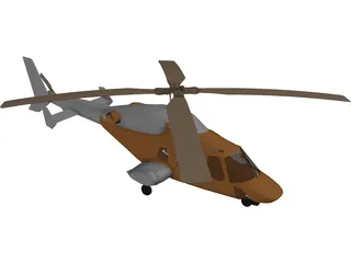 Bell 2201 Helicopter 3D Model