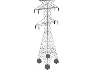 High Tension Tower 3D Model