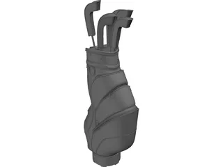 Golf Clubs Bag 3D Model