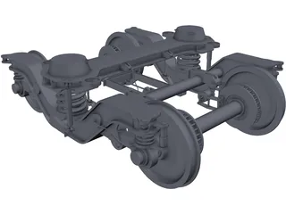 Y32 Fiat Train Bogie 3D Model