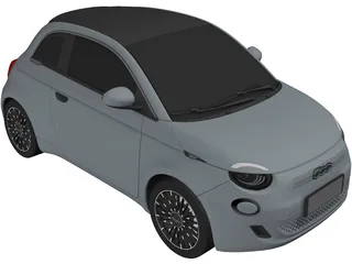 Fiat 500 Elettrica Cabrio (2021) 3D Model