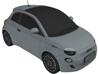 Fiat 500 Elettrica Hatchback (2021) 3D Model