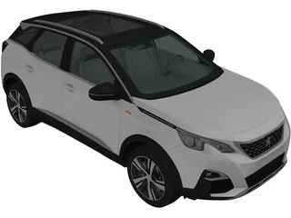 Peugeot 3008 (2016) 3D Model