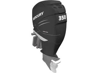 Mercury 350 Outboard Engine 3D Model