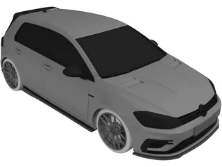 Volkswagen Golf GTI (2019) 3D Model