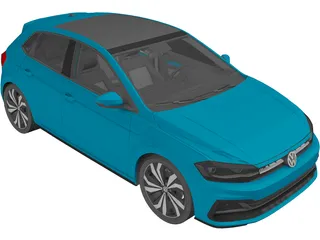 Volkswagen Polo R-line DSG (2018) 3D Model