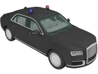 Aurus Senat Sedan Guard (2018) 3D Model