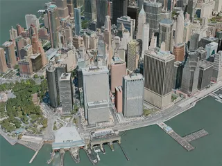 New York City, Lower Manhattan, USA (2020) 3D Model