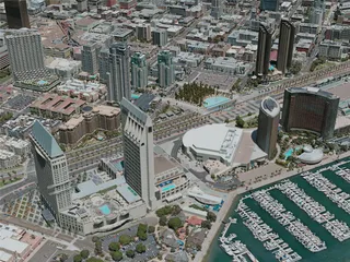 San Diego City, USA (2020) 3D Model