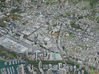 Honolulu City, HI, USA (2020) 3D Model