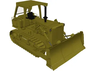 Caterpillar D7G Crawler Dozer (1989) 3D Model