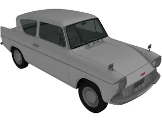 Ford Anglia (1967) 3D Model