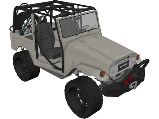 Toyota Land Cruiser FJ40 [Tuned] 3D Model