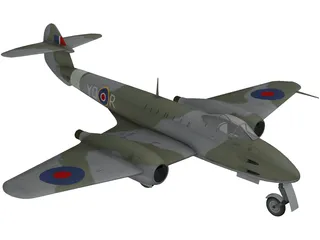 Gloster Meteor 3D Model