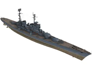Stalingrad Battlecruiser 3D Model