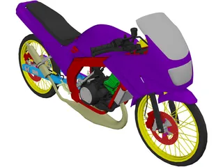 Kawasaki Serpico 150 3D Model