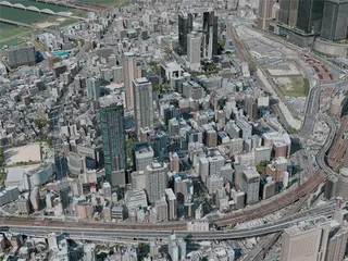 Osaka City, Japan (2020) 3D Model